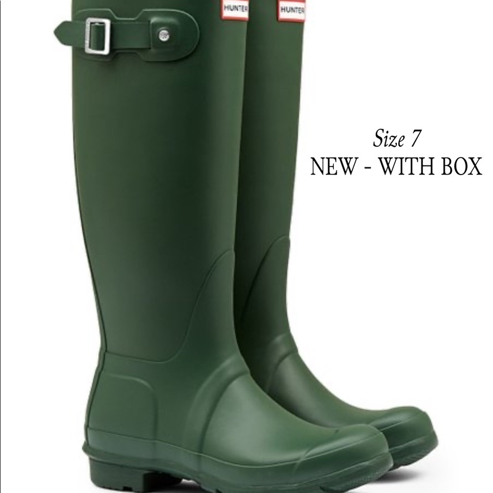 Hunter Boots - Tall Matte Green
